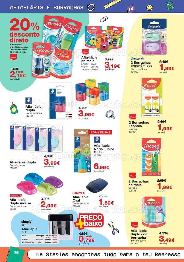 Antevisão Folheto STAPLES Regresso às Aulas Promoções de 17 agosto a 30 setembro